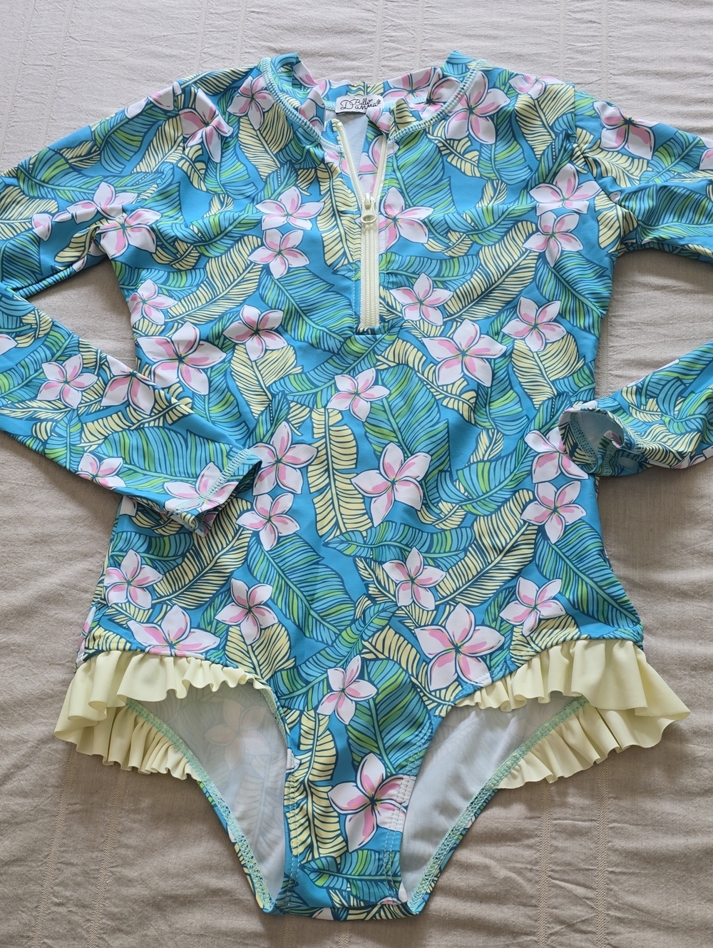 Danna Belle Girl Floral Print Rash Guard Swimsuits (Set of 2) Girls Size 12 - Picture 5 of 17